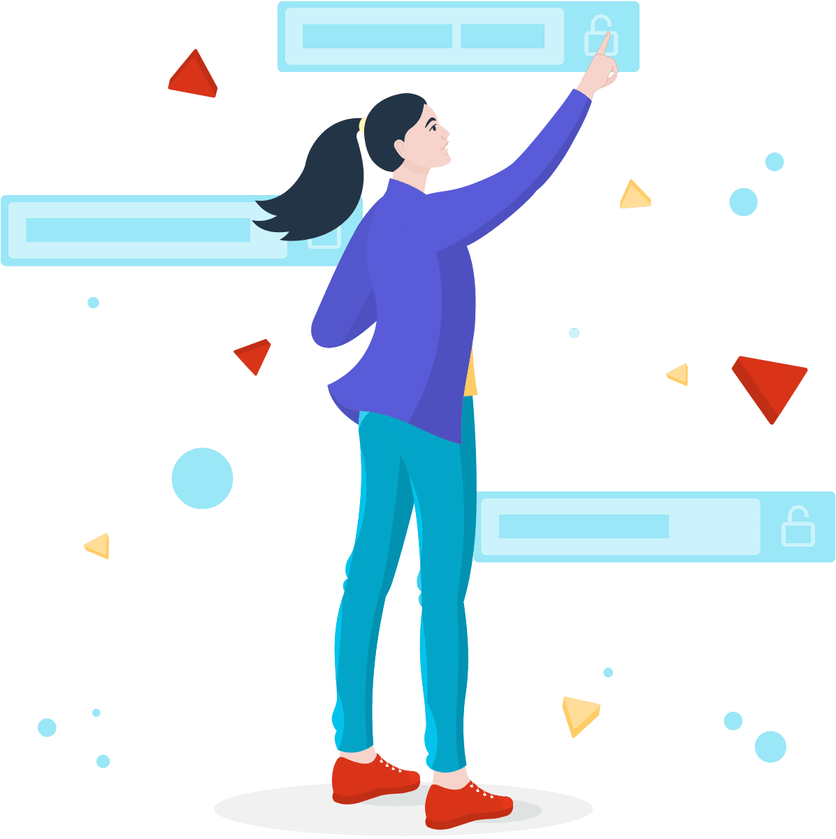 دختر - باز کردن - رمز عبور - نور